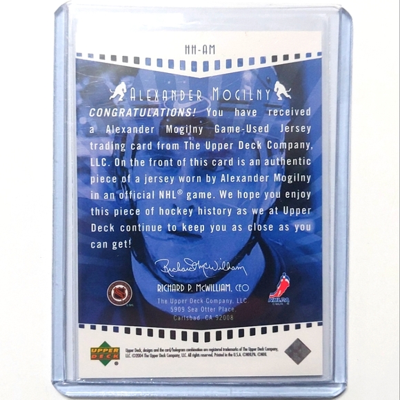 Alexander Mogilny Upper Deck Highlight Heroes Game-Used Jersey Card Maple Leafs - Picture 2 of 2